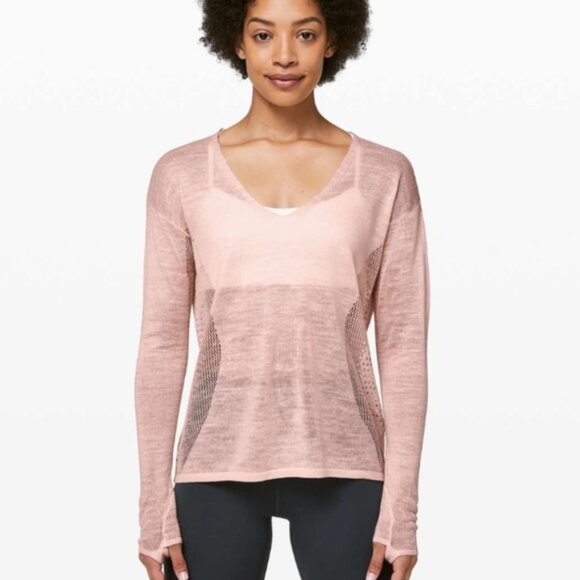 Lululemon Still Movement Sweater pink size Linen Blend - Picture 2 of 10